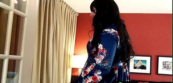  Curvy trans teases her ass while tugging